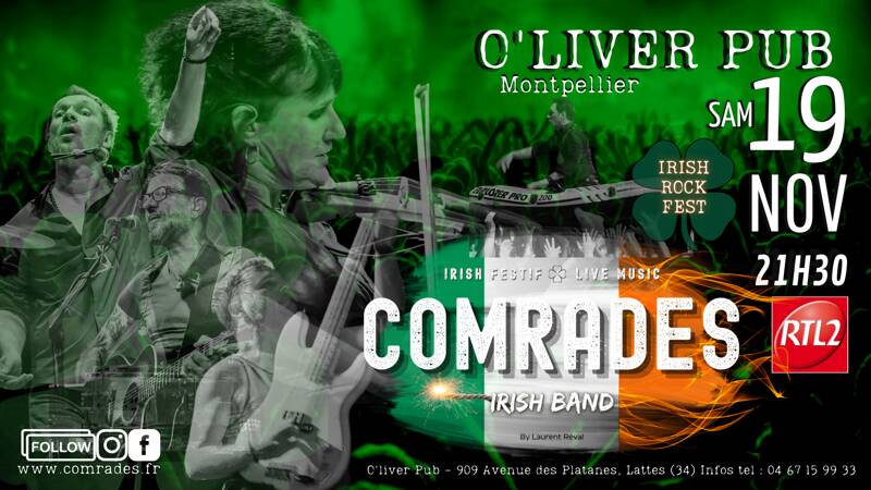 Comrades en concert à l'O'liver Montpellier