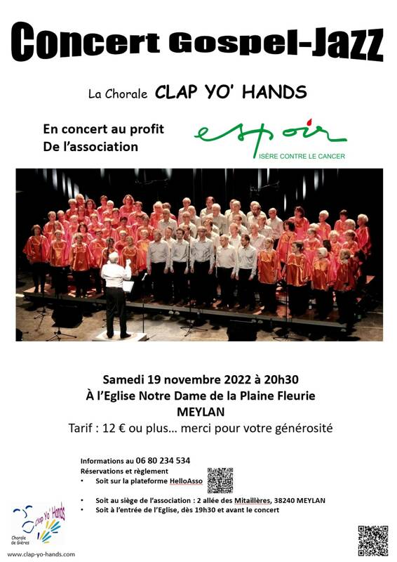 Concert Gospel-Jazz par la Chorale  CLAP YO’ HANDS