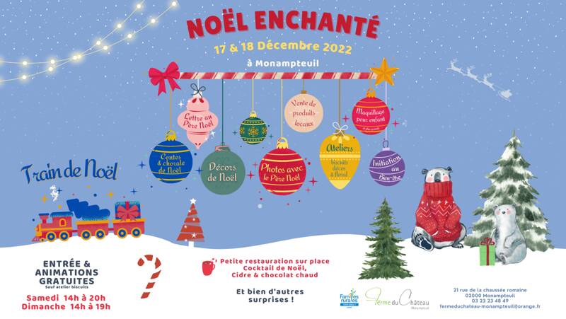 Noël enchanté à la Ferme du Château de Monampteuil