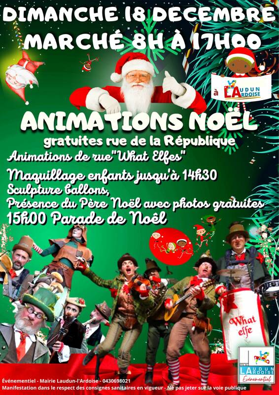 MARCHE AVEC ANIMATIONS NOEL TOUTE LA JOURNEE