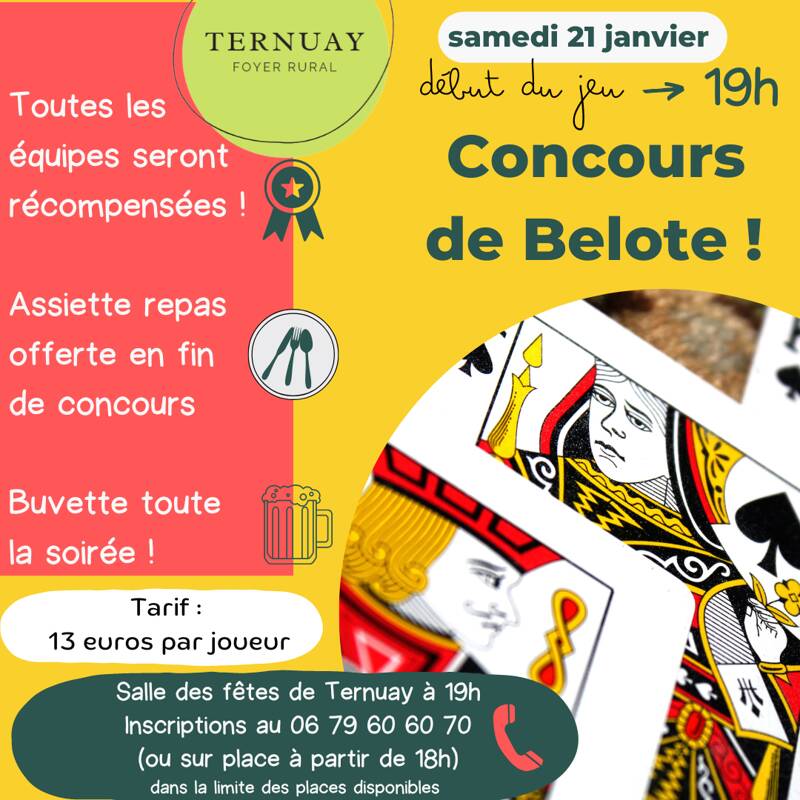 Concours de belote - Ternuay (70) - 21 janvier 2023