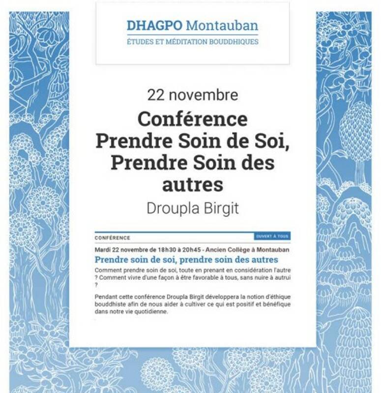 Conférence Prendre Soin de soi Prendre soin des autres