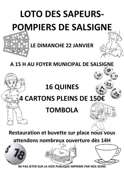 Loto des Sapeurs-Pompiers de Salsigne