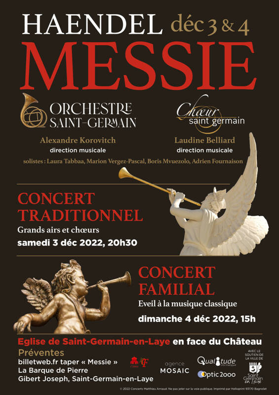 Deux concerts pour Le Messie