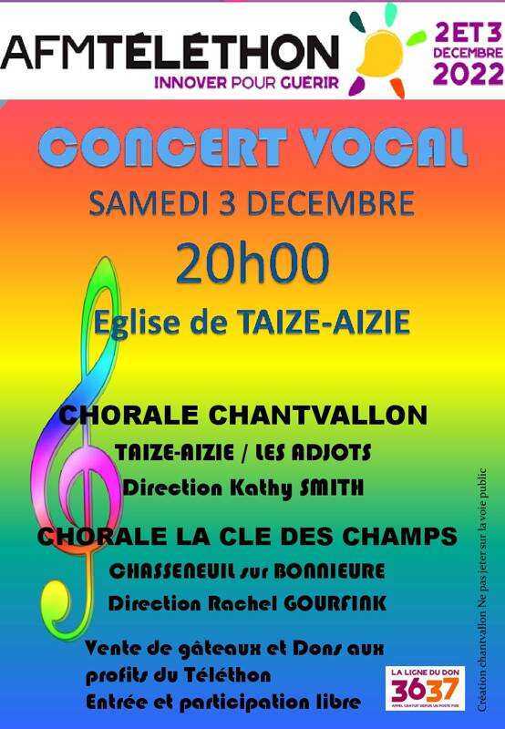 CONCERT CHORALES au profit du TELETHON