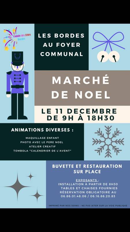 Marché de noël au foyer communal des bordes