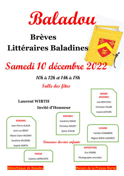 Brèves littéraires baladines avec Laurent Wirth