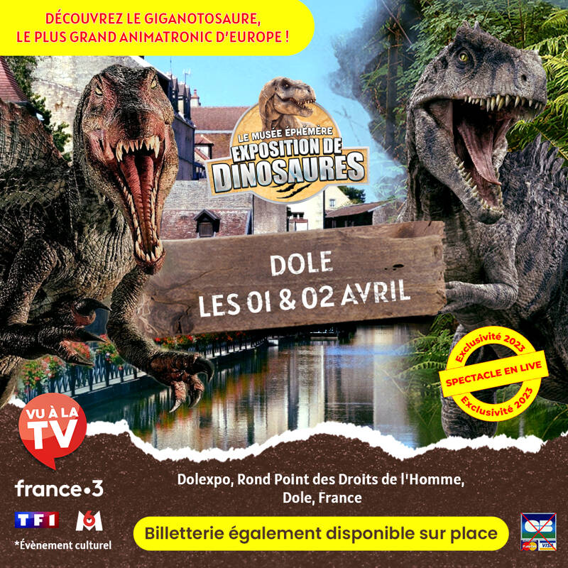 Le Musée Ephémère: les dinosaures arrivent à Dole