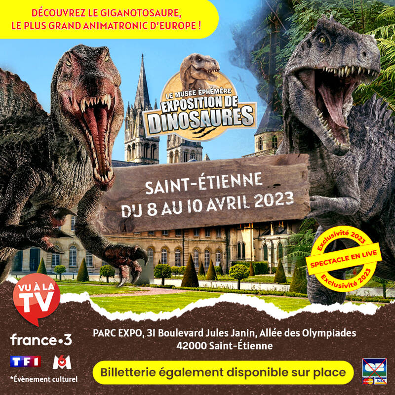 Le Musée Ephémère: les dinosaures arrivent à Saint-Etienne