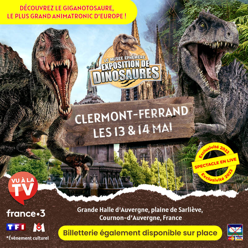 Le Musée Ephémère: les dinosaures arrivent à Clermont-Ferrand