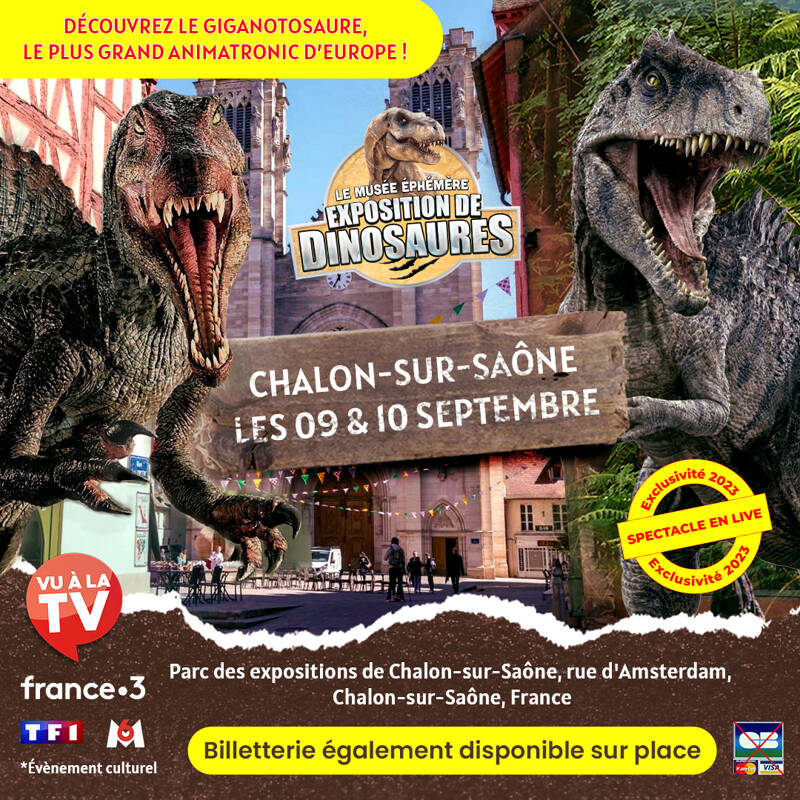 Le Musée Ephémère: les dinosaures arrivent à Chalon sur Saône