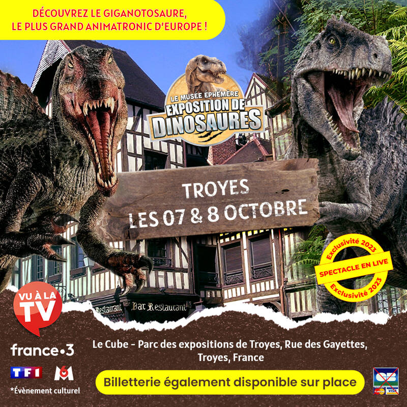 Le Musée Ephémère: les dinosaures arrivent à Troyes