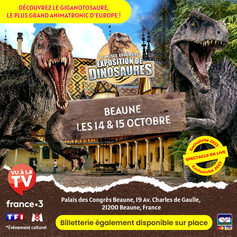 Le Musée Ephémère: les dinosaures arrivent à Beaune