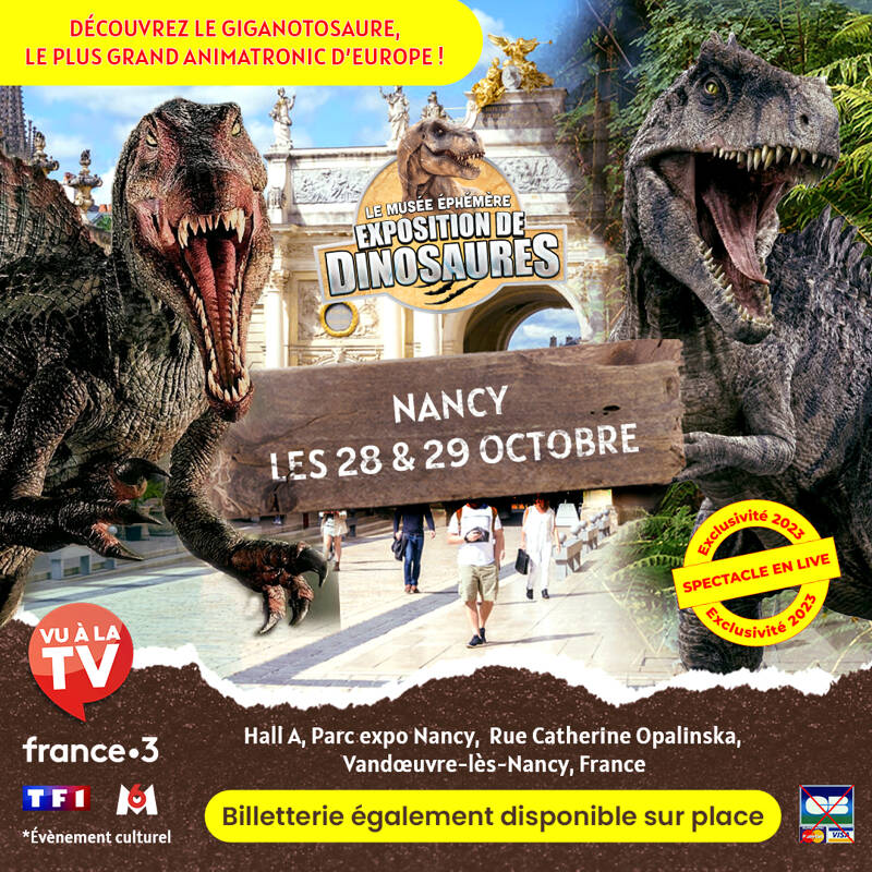Le Musée Ephémère: les dinosaures arrivent à Nancy