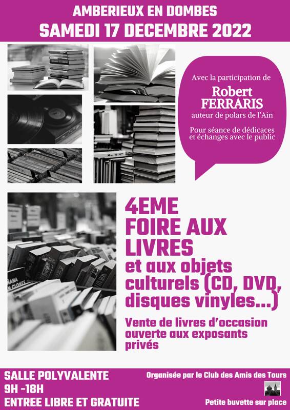 4 ème FOIRE AUX LIVRES D'AMBERIEUX EN DOMBES