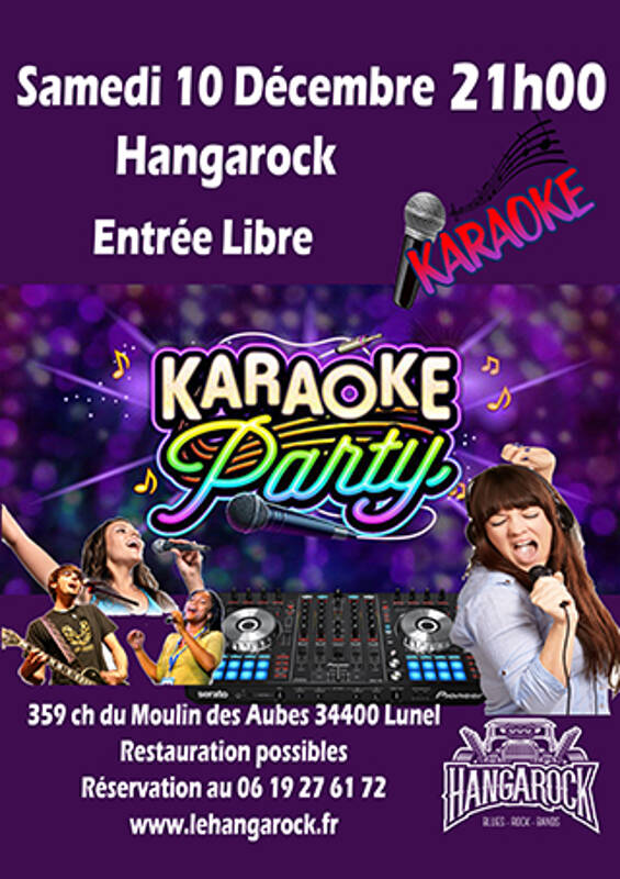 Soirée Karaoké au Hangarock de Lunel