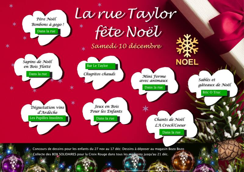 la rue Taylor fête Noël