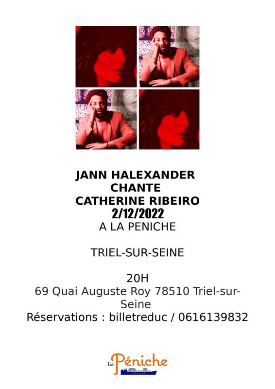 Jann Halexander chante Catherine Ribeiro le 2/12/2022, Triel-sur-Seine