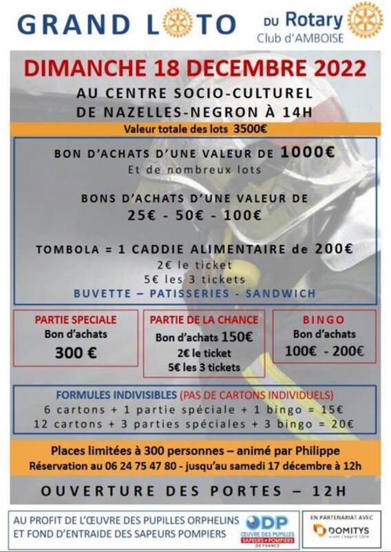 Grand LOTO du ROTARY CLUB d'Amboise