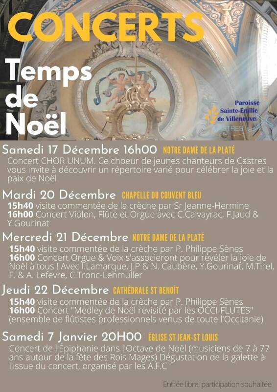 Concert de l’Épiphanie dans l'Octave de NOËL