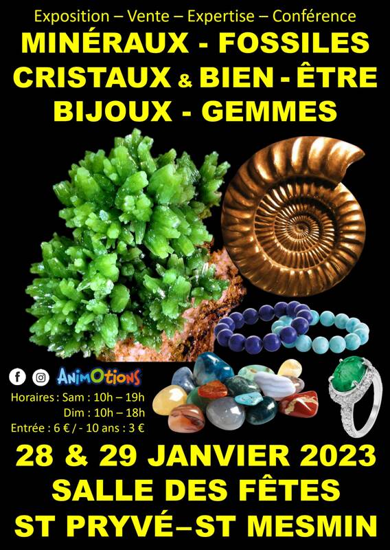 Salon Minéraux Fossiles Cristaux & Bien-Être Bijoux et Gemmes