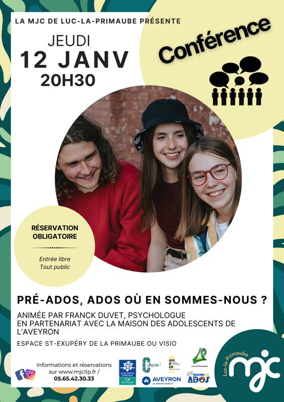 Conférence Pré-ados, ados, où en sommes-nous ?