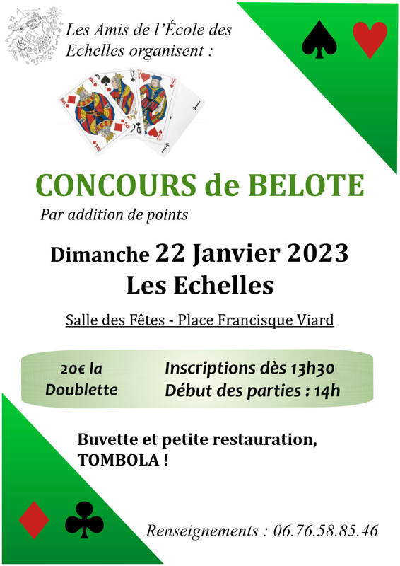 Concours de belote des Echelles