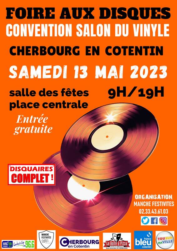 FOIRE AUX DISQUES /  CONVENTION SALON DU VINYLE  samedi 13  Mai 2023  