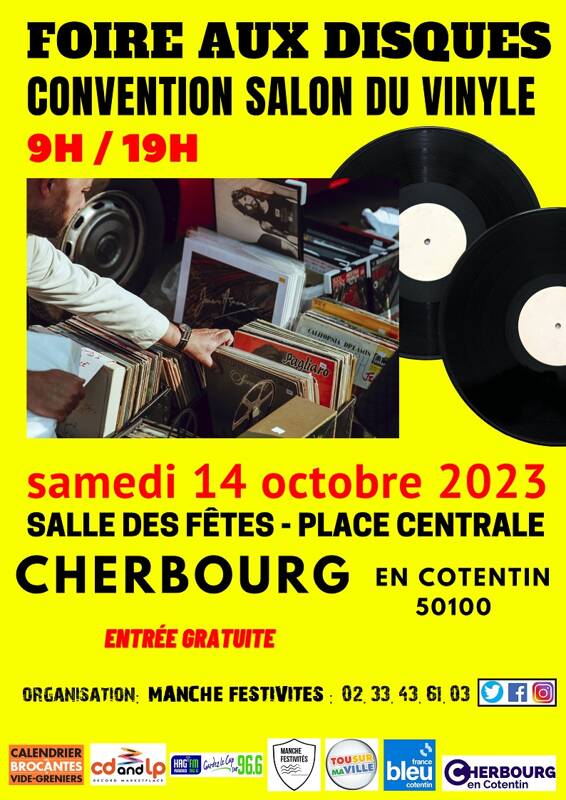 FOIRE AUX DISQUES /  CONVENTION SALON DU VINYLE  samedi 14  Octobre 2023