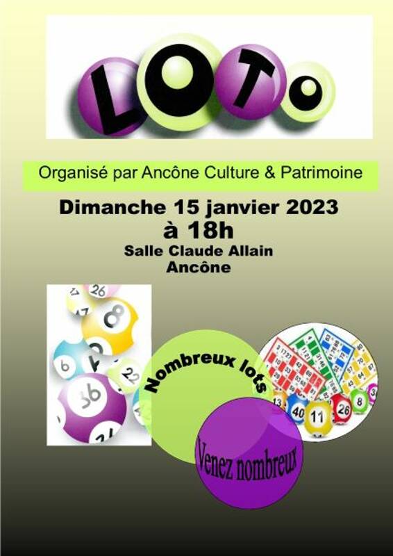 LOTO de l'association Ancône Culture et Patrimoine