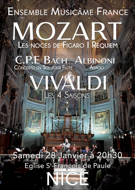 Les 4 Saisons de Vivaldi, Requiem de Mozart, Adagio d' Albinoni
