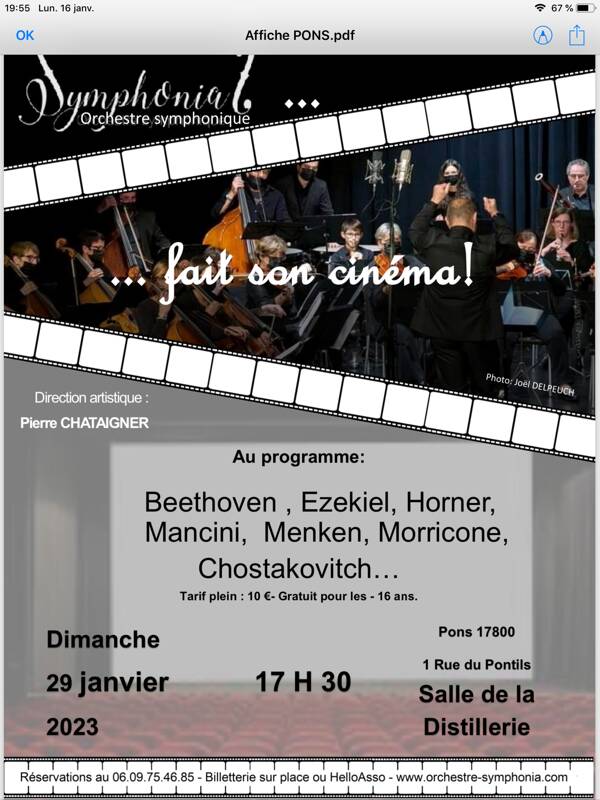 L orchestre symphonique symphonia fait son cinema