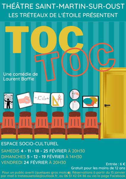 THEATRE 2023 A SAINT-MARTIN-SUR-OUST : TOC TOC 