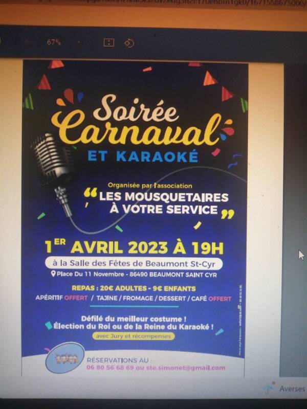 Soirée carnaval et karaoké