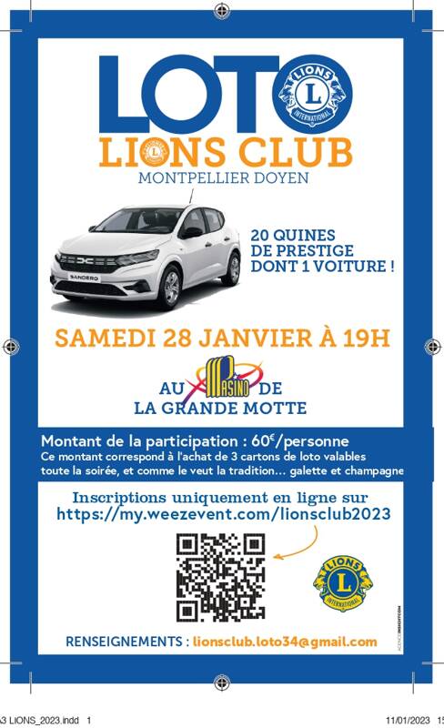 LOTO LIONS CLUB MONTPELLIER DOYEN