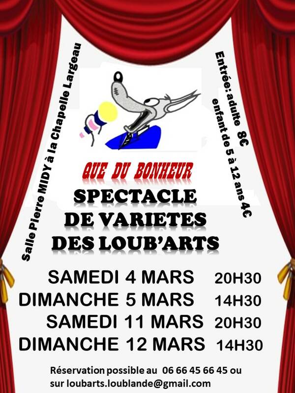 spectacle de variétés des Loub'Arts : Que du bonheur