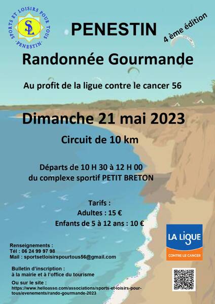RANDO GOURMANDE PÉNESTIN 2023 AU PROFIT DE LA LIGUE CONTRE LE CANCER