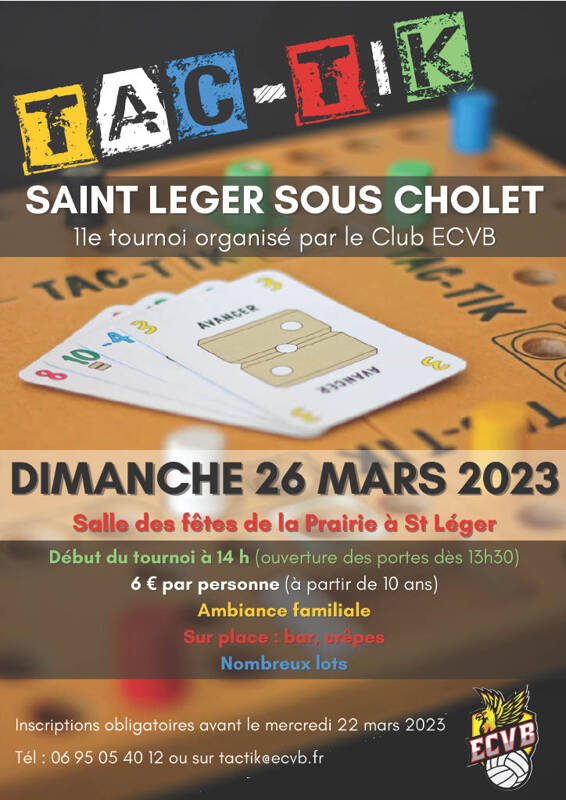 Tournoi Tac-Tik à Saint-Léger sous Cholet