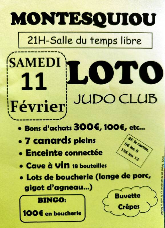 Loto judo club Montesquiou