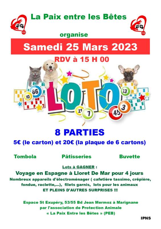 loto annuel de la paix entre les bêtes