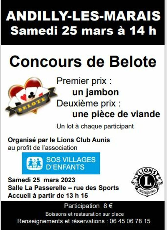 Concours de belote solidaire