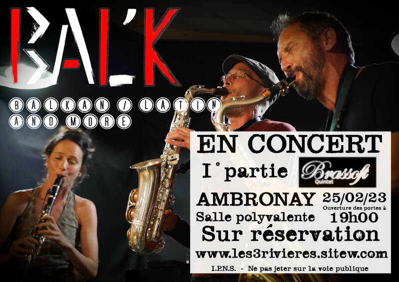 Concert Bal'K à Ambronay le 25 février 2023