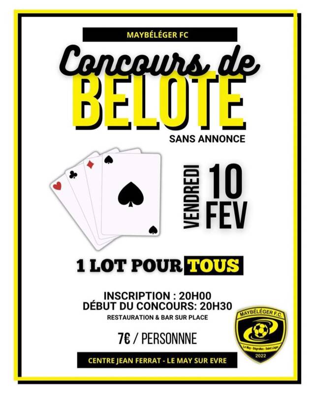 Concours de Belote sans annonce