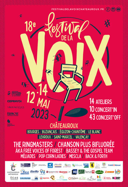 Le Festival de la Voix du 12 au 14 mai 2023 à Châteauroux