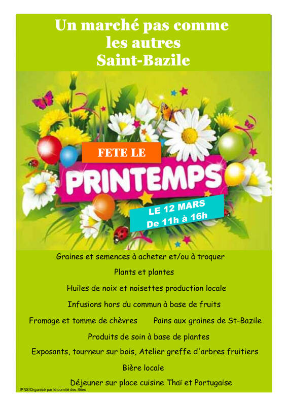 Fête du printemps au marché de Saint-Bazile