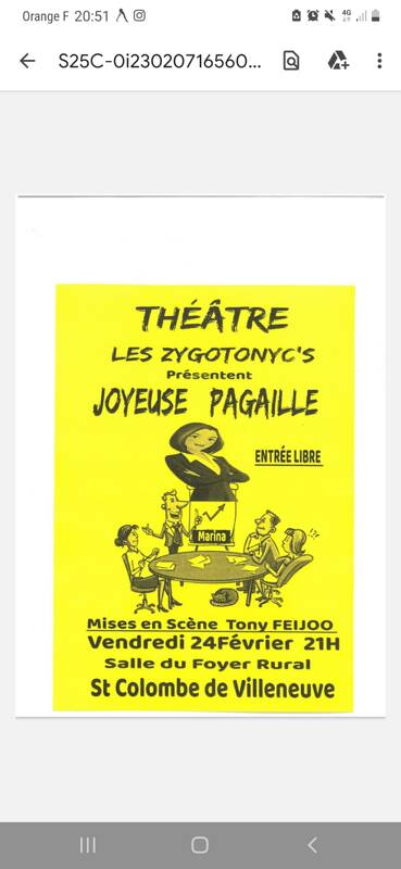 THEATRE LA JOYEUSE PAGAILLE