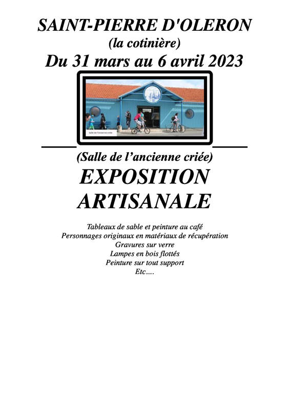 EXPOSITION VENTE ARTISANALE