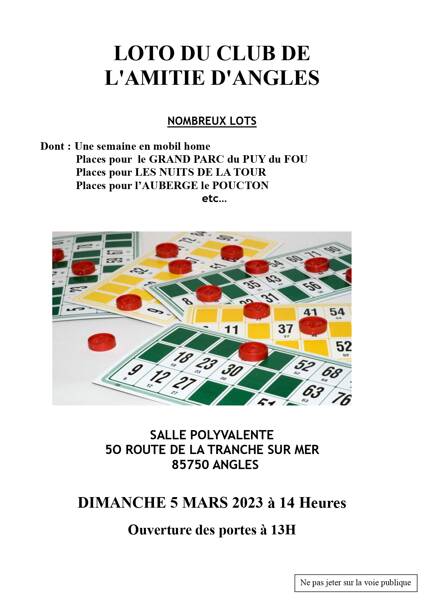 Loto du Club de l'Amitié