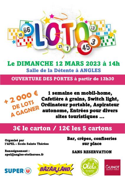 Loto de l'APEL/OGEC