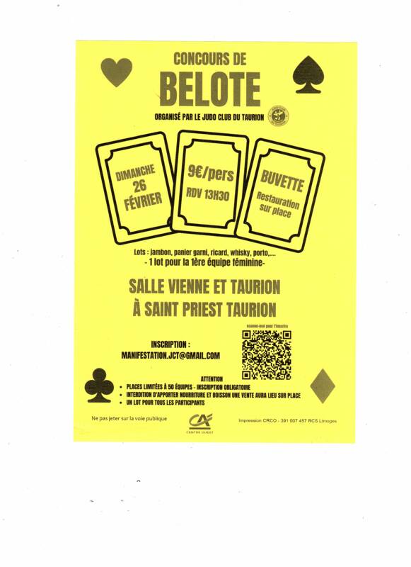 CONCOURS DE BELOTE